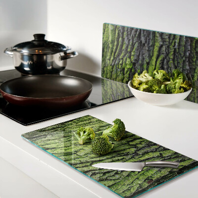 Tábua para cozinha Casca de árvore verde