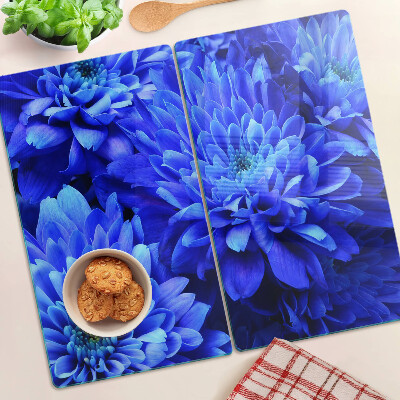 Tábua para corte Flores de crisântemo azul