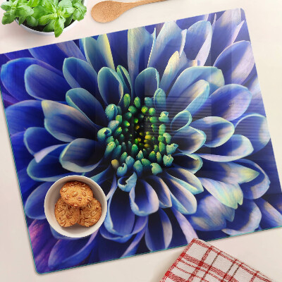 Tábua para cozinha Flor dália azul