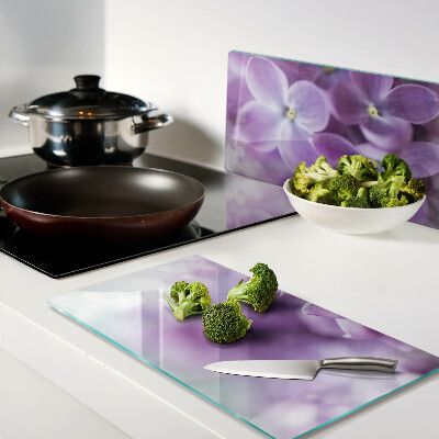 Tábua para cozinha Flores em tons de roxo