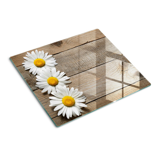 Tábua para cozinha Flores em um fundo de madeira