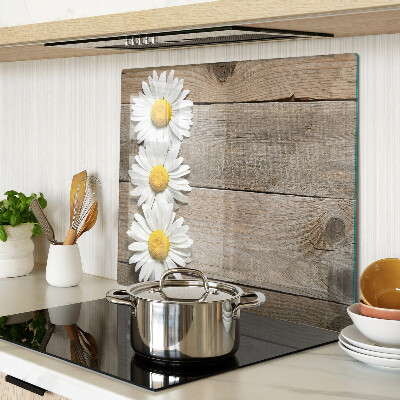 Tábua para cozinha Flores em um fundo de madeira