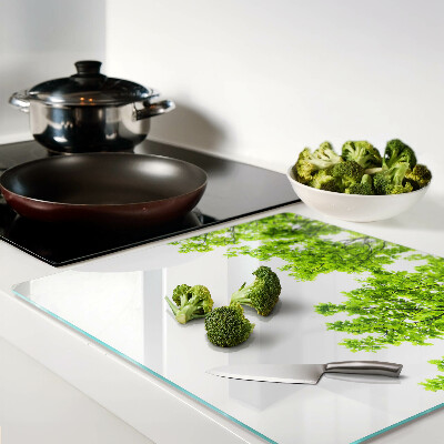 Tábua para corte Folhas verdes contra o céu