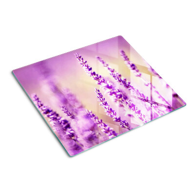 Tábua para cozinha Flores de lavanda em um fundo gradiente