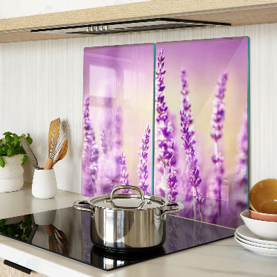 Tábua para cozinha Flores de lavanda em um fundo gradiente