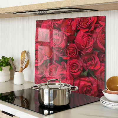 Tábua para corte rosas vermelhas