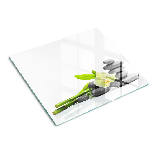 Tábua para corte Orquídeas e pedras de spa