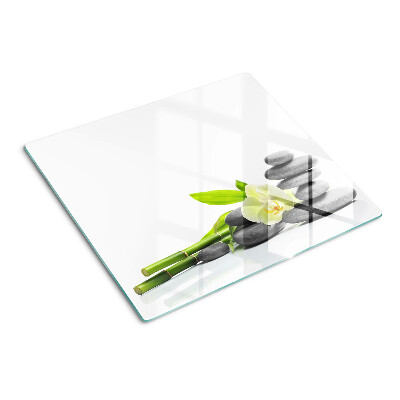 Tábua para corte Orquídeas e pedras de spa