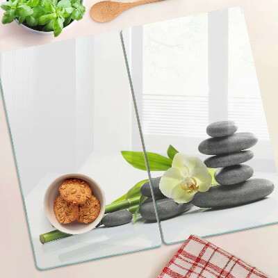 Tábua para corte Orquídeas e pedras de spa