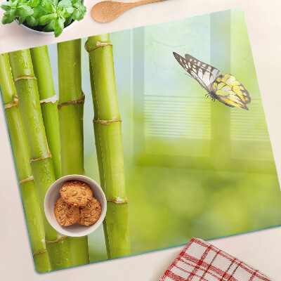 Tábua para corte Design de bambu e borboleta