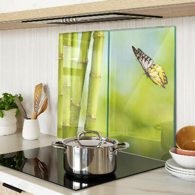 Tábua para corte Design de bambu e borboleta