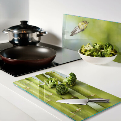 Tábua para corte Design de bambu e borboleta