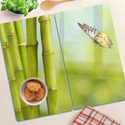 Tábua para corte Design de bambu e borboleta