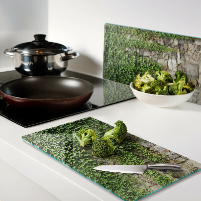 Tábua para cozinha Parede verde com musgo