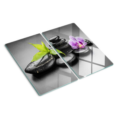 Tábua para corte Pedras e orquídeas ao fundo