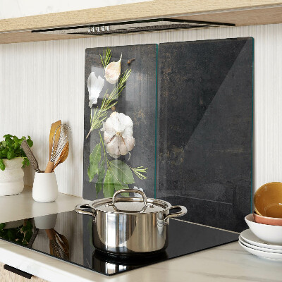 Tábua para cozinha Flores e ervas sobre fundo de mármore