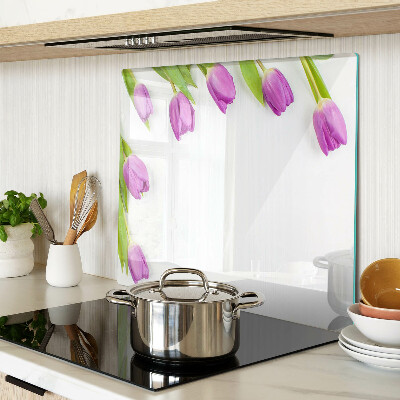 Tábua para cozinha Tulipas em um fundo branco