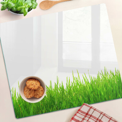 Tábua para corte grama verde