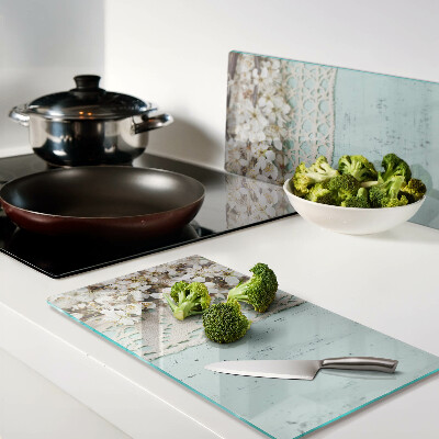 Tábua para cozinha Padrão floral com renda