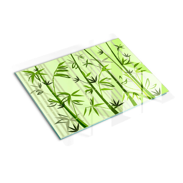 Tábua para corte Bambu em fundo verde