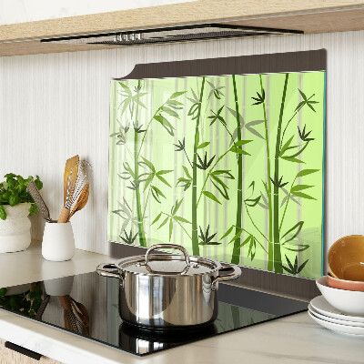 Tábua para corte Bambu em fundo verde