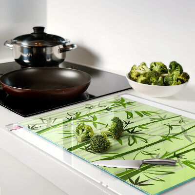Tábua para corte Bambu em fundo verde