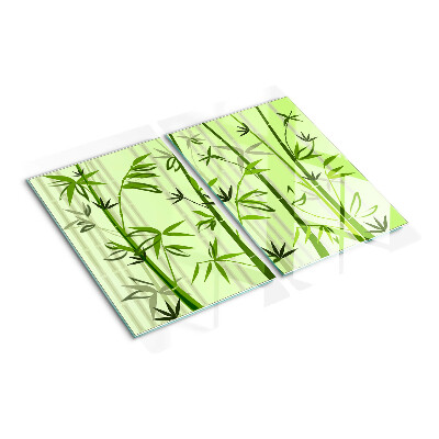 Tábua para corte Bambu em fundo verde