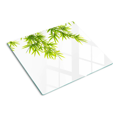 Tábua para cozinha Folhas de bambu contra o fundo da janela