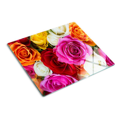 Tábua para corte Flores rosas em cores diferentes