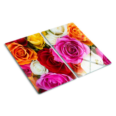Tábua para corte Flores rosas em cores diferentes