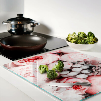 Tábua para cozinha Rosas em tons de rosa