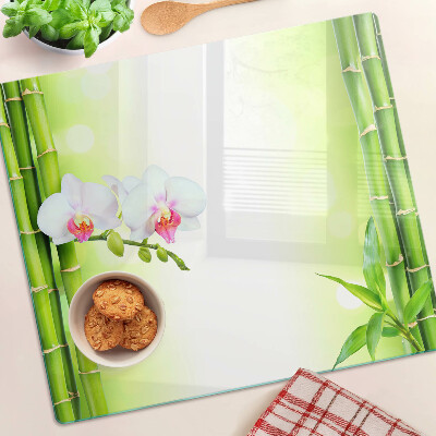 Tábua para cozinha Orquídeas e bambu