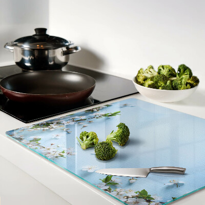 Tábua para corte Padrão floral em fundo azul