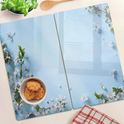 Tábua para corte Padrão floral em fundo azul