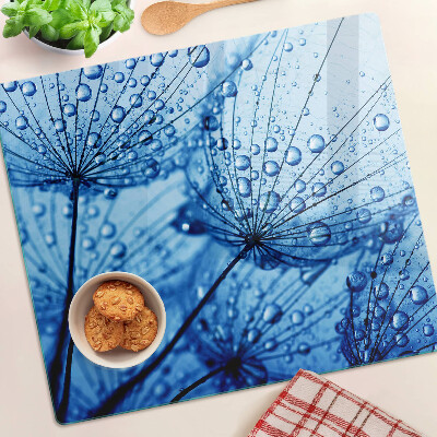 Tábua para corte Flores com gotas de água