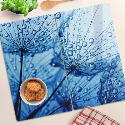 Tábua para corte Flores com gotas de água