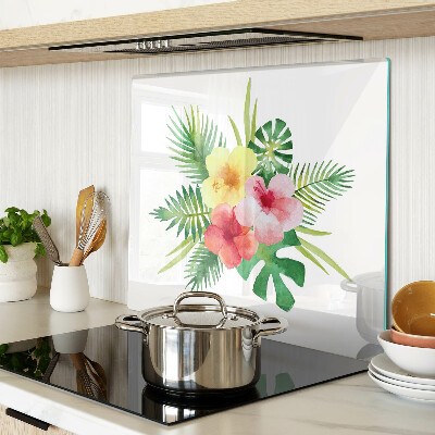 Tábua para cozinha Flores e folhas tropicais