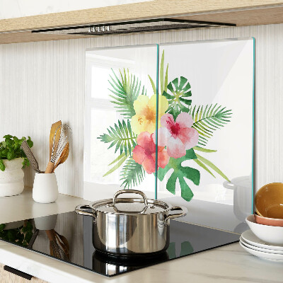 Tábua para cozinha Flores e folhas tropicais