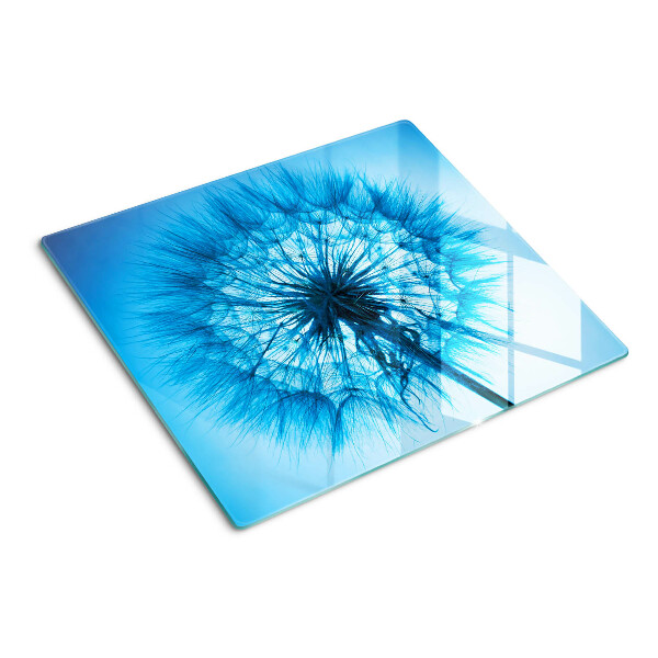 Tábua para corte Dente-de-leão em fundo azul