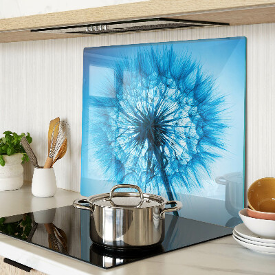 Tábua para corte Dente-de-leão em fundo azul