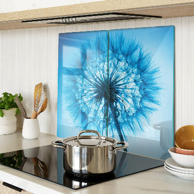 Tábua para corte Dente-de-leão em fundo azul