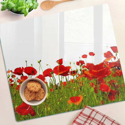 Tábua para cozinha Papoulas no prado