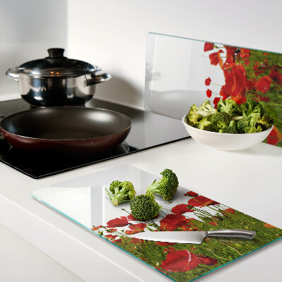 Tábua para cozinha Papoulas no prado