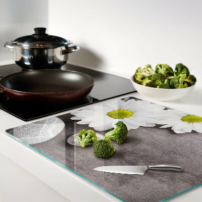 Tábua para cozinha Flores e pedras ao fundo