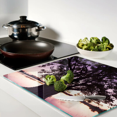 Tábua para cozinha Árvore ao pôr do sol