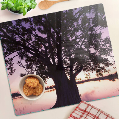 Tábua para cozinha Árvore ao pôr do sol