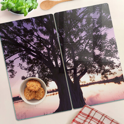 Tábua para cozinha Árvore ao pôr do sol