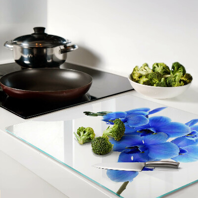 Tábua para cozinha orquídeas azuis