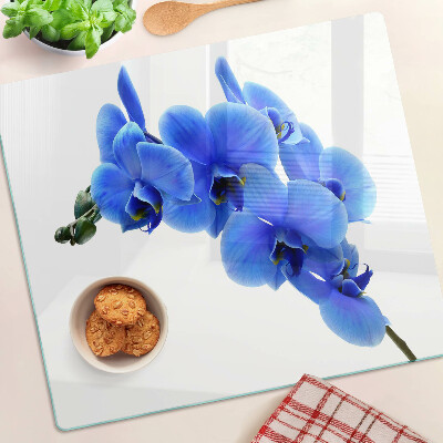 Tábua para cozinha orquídeas azuis