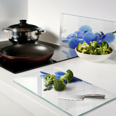 Tábua para cozinha orquídeas azuis